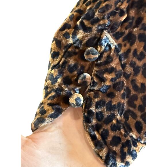 Soft Surroundings Tunic Top Women Plus 2x Velour Silk Leopard Flowy Maximalist - Picture 5 of 11